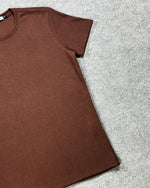 Camiseta Zara Texturizada Basic - Marrom