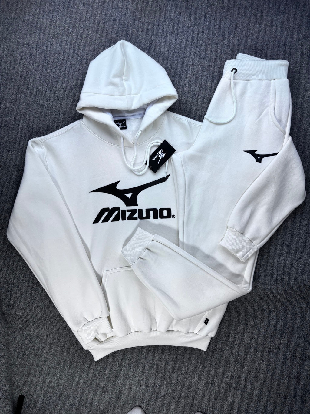 Conjunto Inverno Moletom Mizuno - Off White