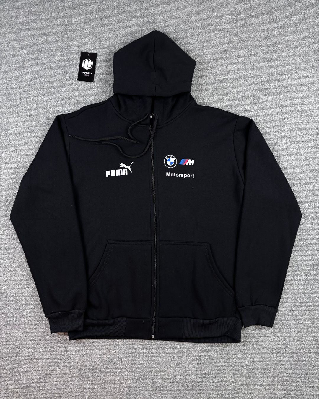 Blusa Moletom Canguru Puma BMW - Preto