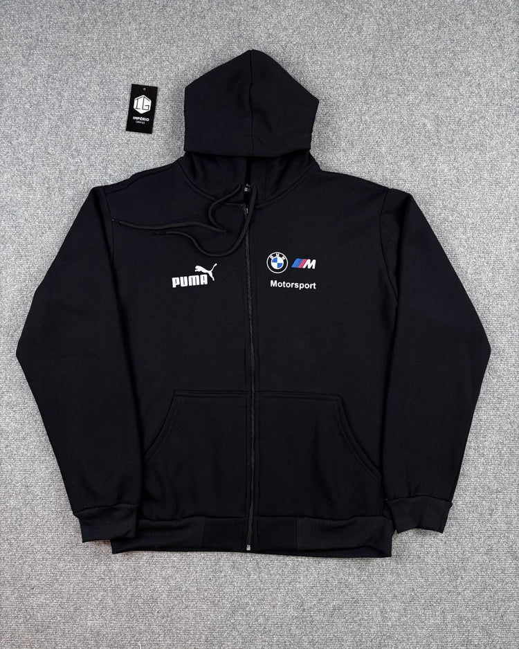 Blusa Moletom Canguru Puma BMW - Preto