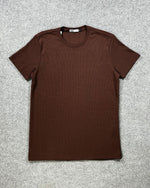 Camiseta Zara Texturizada Basic - Marrom