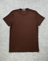 Camiseta Zara Texturizada Basic - Marrom