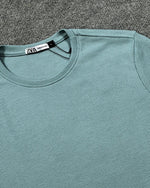 Camiseta Zara Texturizada Basic - Verde Menta