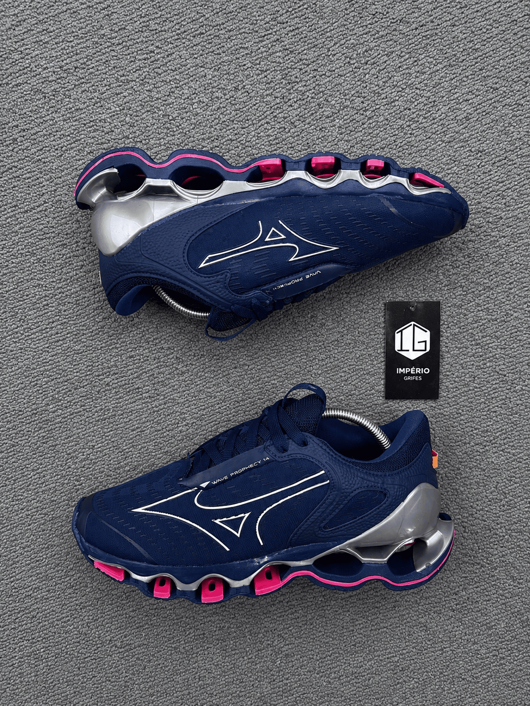 Tênis Mizuno Pro 14 - Azul/Rosa