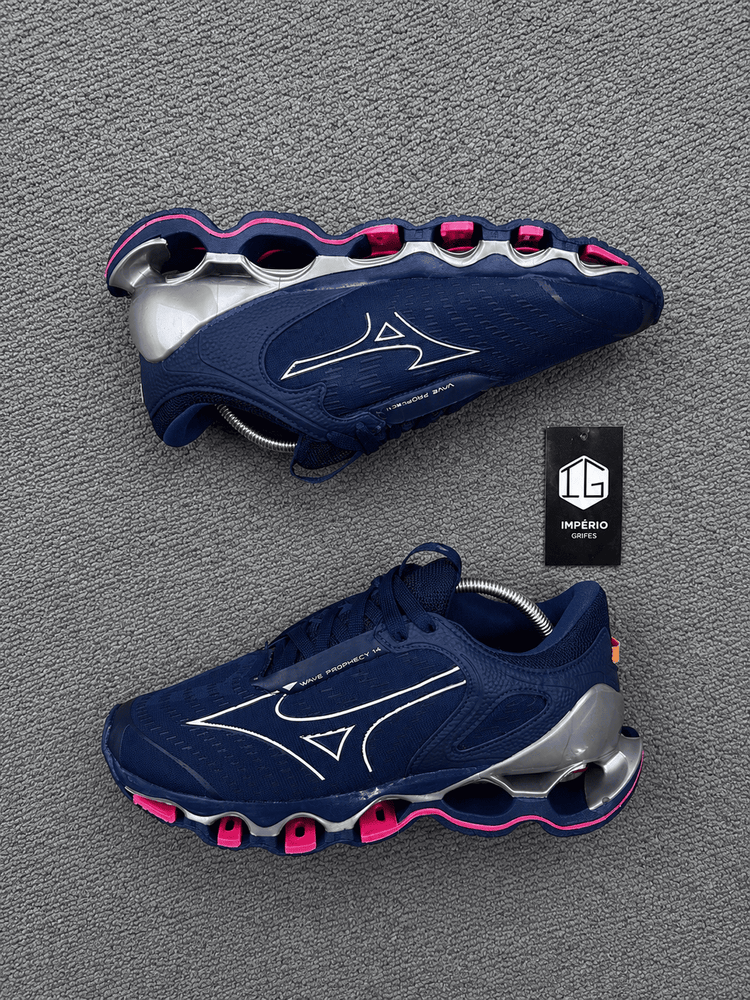 Tênis Mizuno Pro 14 - Azul/Rosa