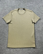 Camiseta Zara Texturizada Basic - Verde Oliva
