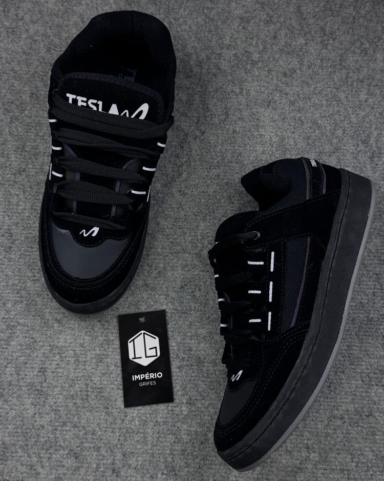 Tênis Tesla Premium - Preto/preto/Branco