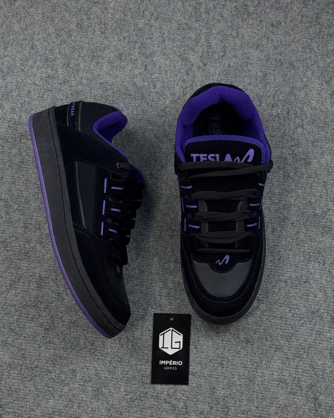 Tênis Tesla Premium - Preto/roxo