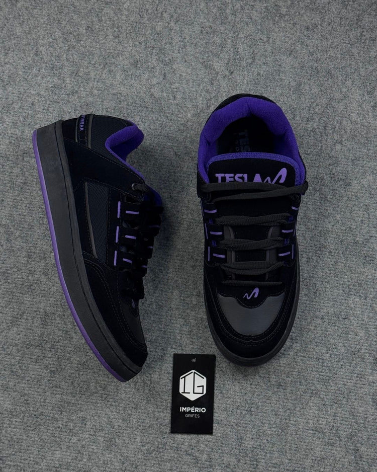 Tênis Tesla Premium - Preto/roxo