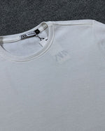 Camiseta Zara Texturizada Basic - Off White