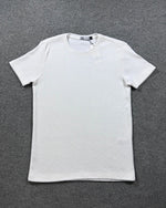 Camiseta Zara Texturizada Basic - Off White