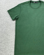 Camiseta Zara Texturizada Basic - Verde Musgo