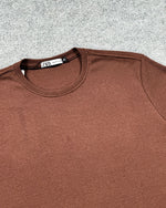 Camiseta Zara Texturizada Basic - Marrom
